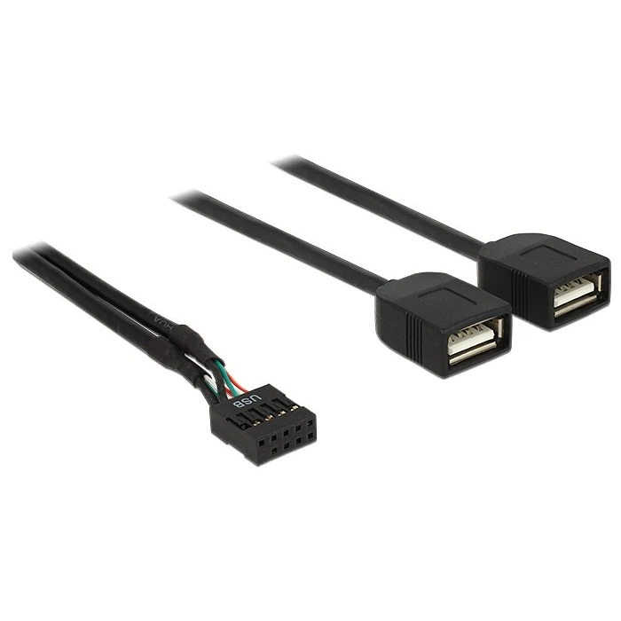 Καλώδιο USB-A Delock Interface σε 2X USB Type-A Female 83823, 0.4M