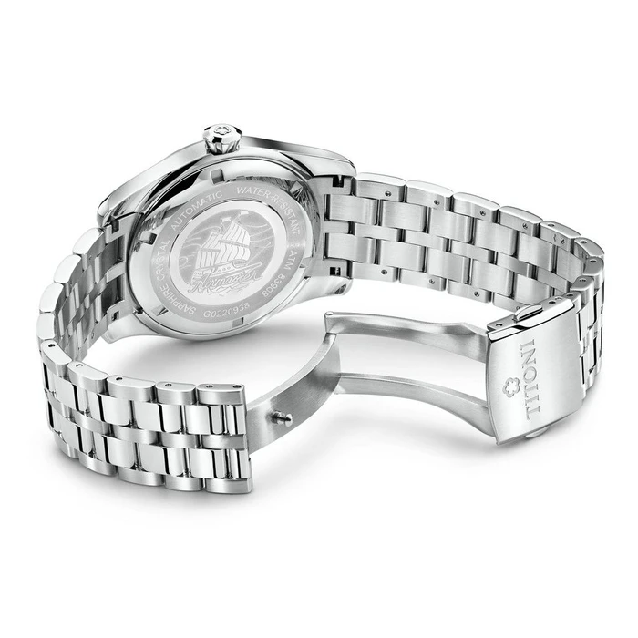 Ανδρικό Ρολόι Titoni 83908S-619 (40mm) Μεταλλικό Μπρασελέ Ασημί