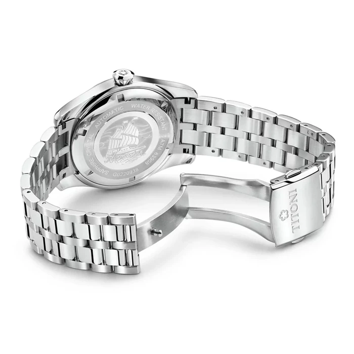 Ανδρικό Ρολόι Titoni 83908S-690 (40mm) Μεταλλικό Μπρασελέ Ασημί