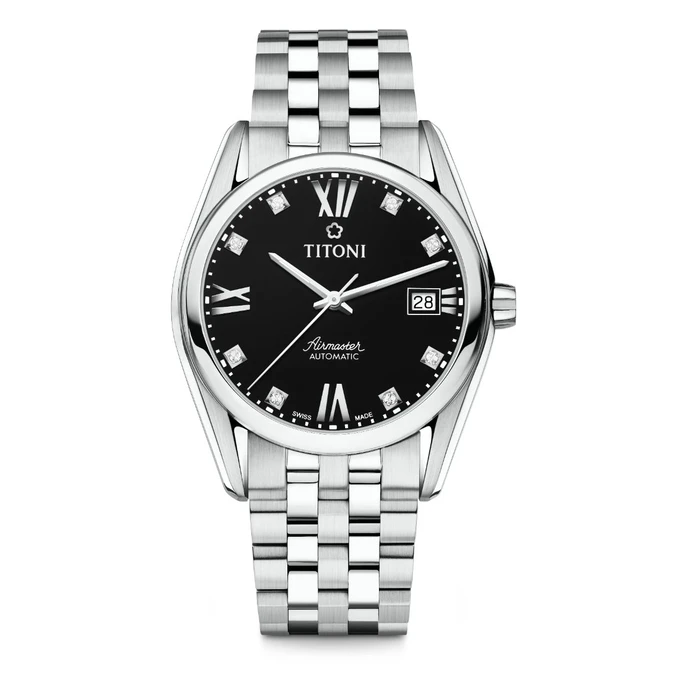 Ανδρικό Ρολόι Titoni 83909S-354 (38,5mm) Μεταλλικό Μπρασελέ Ασημί
