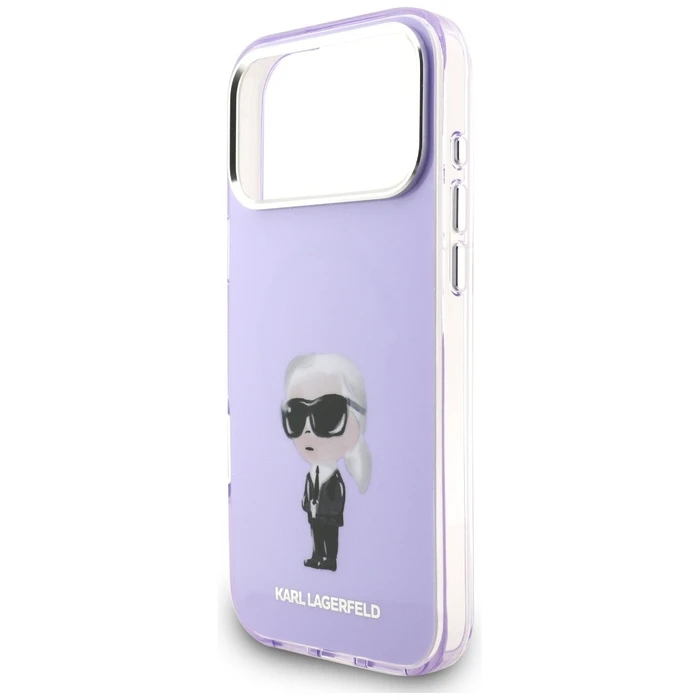 Karl Lagerfeld IML Aquarelle Karl & Choupette & Logo MagSafe Apple iPhone 17 Pro Max purple