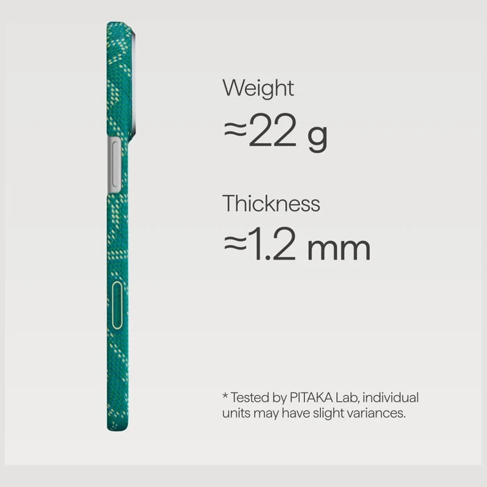 PITAKA Ultra-Slim Monogram MagSafe Apple iPhone 17 Pro gold green