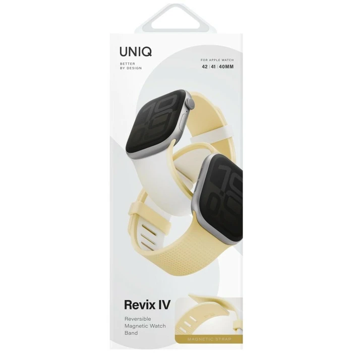 UNIQ Revix IV Premium Apple Watch 42/41/40mm Edition Reversible Magnetic white-yellow