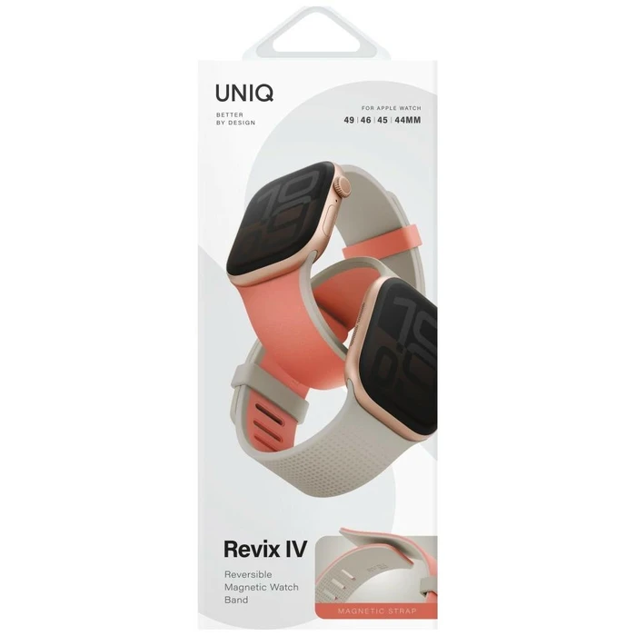 UNIQ Revix IV Premium Apple Watch 49/46/45/44mm Edition Reversible Magnetic pink-beige