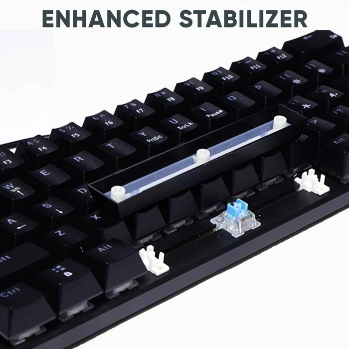 Gaming Πληκτρολόγιο Armaggeddon Mechanical Hot-Swap 12Fx Backlight Red Switch Mka-7C 2024 White Linear