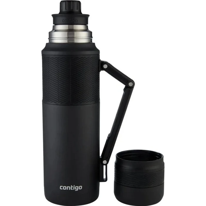 Contigo Θερμός Ανοξείδωτος 1.2L Ματ Μαύρο με Καπάκι-Κύπελλο