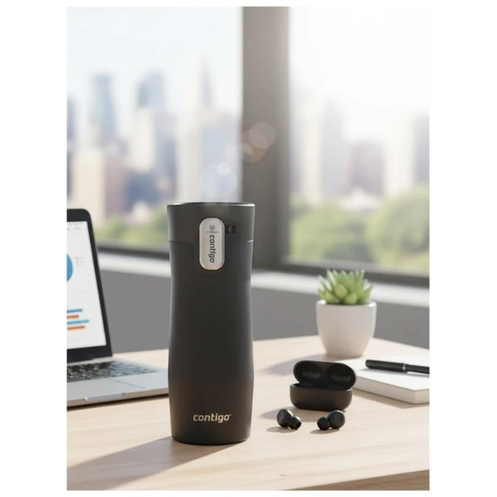 Contigo West Loop 3.0 470 ml Licorice Μαύρο Ματ - Κούπα Θερμός Ταξιδιού