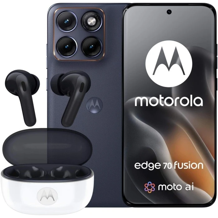 Motorola Edge 70 Fusion Power 5G 12/256GB Silhouette + Ακουστικά