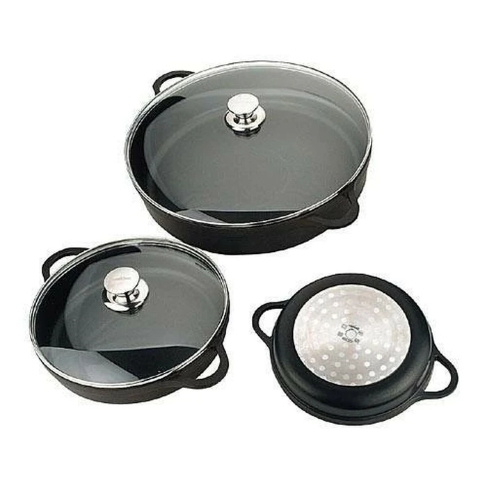 Valira Pot with Lid 4135/25 Black 24 cm