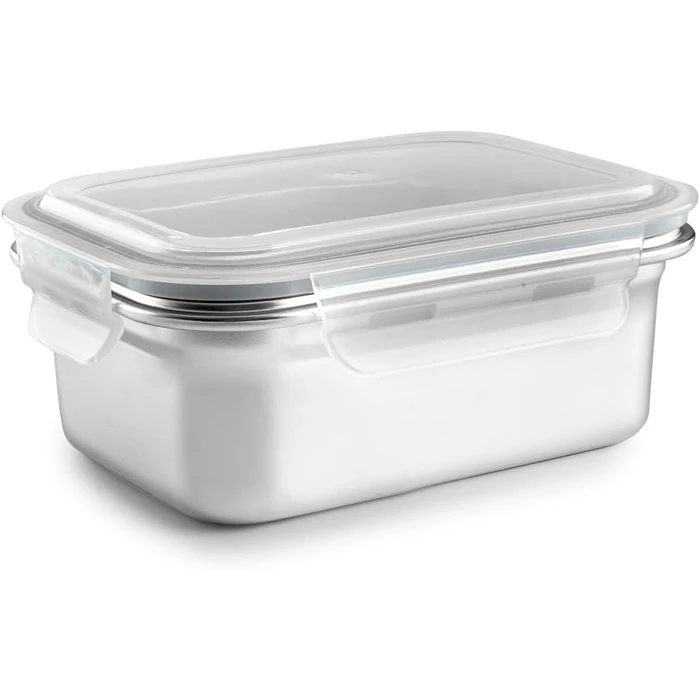 Ibili Lunch Box Silver Stainless Steel Rectangular 800 ml