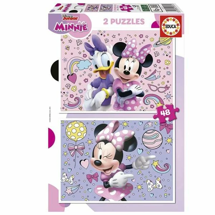Σετ 2 Παζλ Educa Minnie Mouse 48 Τεμάχια