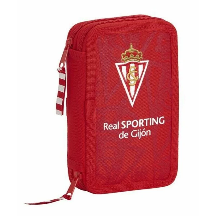 Κασετίνα για τα Μολύβια Real Sporting de Gij?n Κόκκινο 12.5 x 19.5 x 4 cm (28 Τεμάχια)