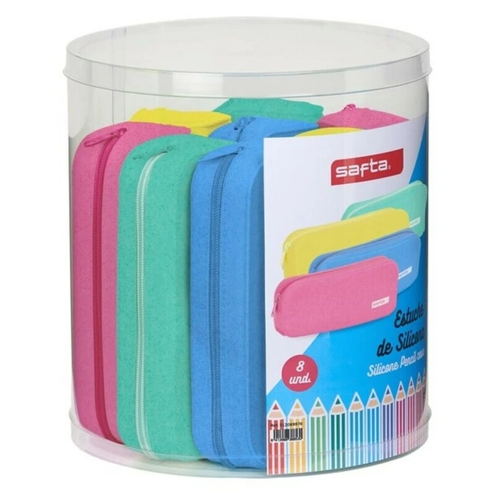 Κασετίνα Safta Glitter Τετράγωνο (8 Τεμάχια)