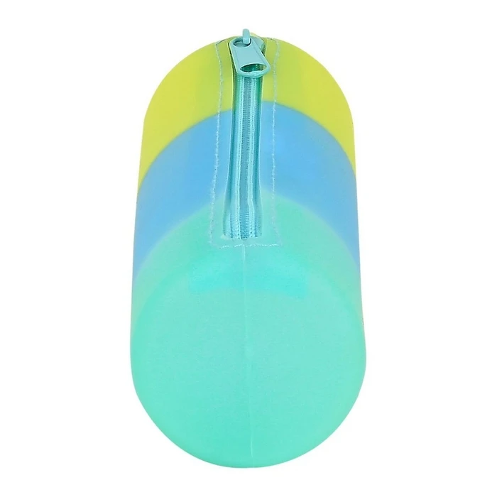 Κυλινδρική Κασετίνα Safta Μπλε Πράσινο Κίτρινο (20 x 5 x 5 cm)