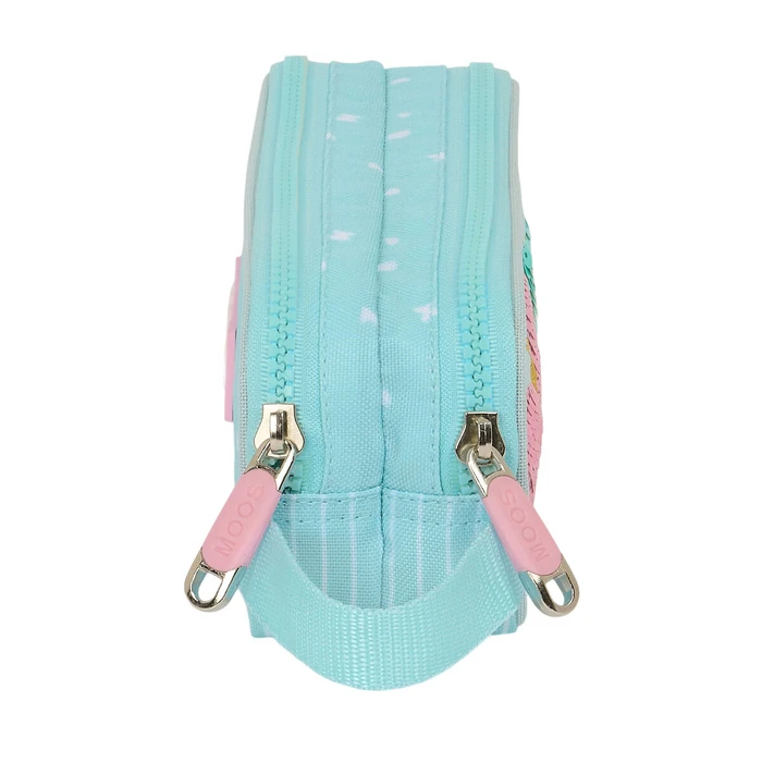 Διπλή Κασετίνα Moos Butterflies Ανοιχτό Μπλε 21 x 8 x 6 cm