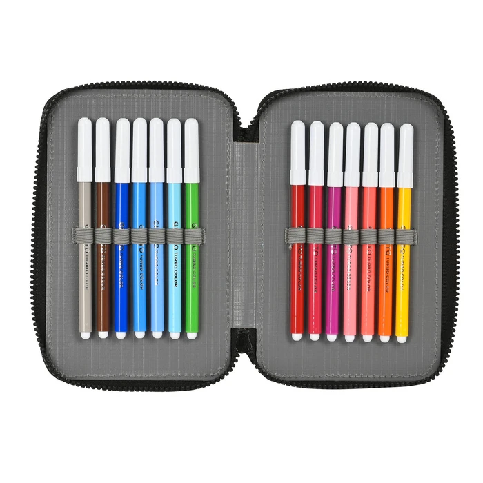 Κασετίνα για τα Μολύβια Real Betis Balompi? Μαύρο γκράφιτι 12.5 x 19.5 x 4 cm (28 Τεμάχια)