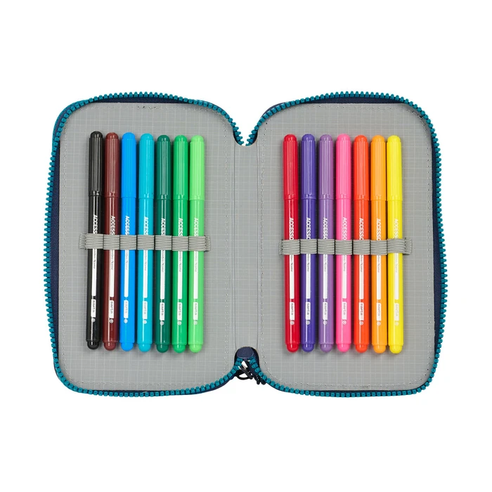 Κασετίνα για τα Μολύβια Munich Nautic Ναυτικό Μπλε 12.5 x 19.5 x 4 cm 28 Τεμάχια