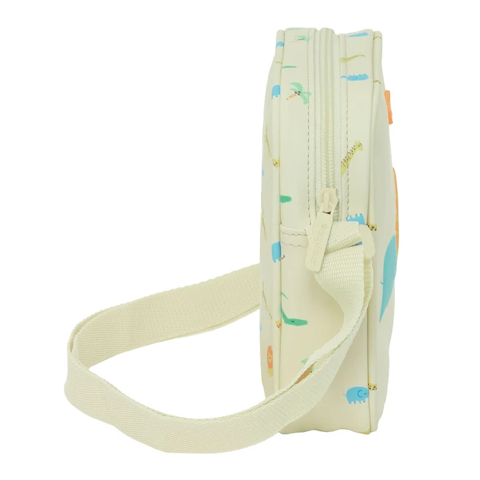 Τσάντα Ώμου Safta Ζούγκλα Μπεζ 16 x 18 x 4 cm