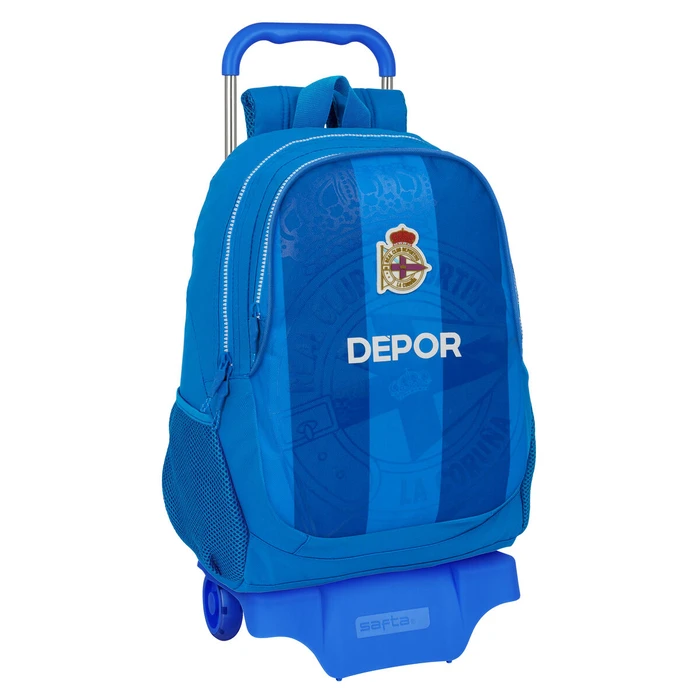 Σχολική Τσάντα με Ρόδες R. C. Deportivo de La Coru?a Μπλε 32 x 44 x 16 cm