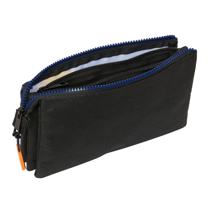 Τριπλή Κασετίνα Naruto Ninja Μπλε Μαύρο 22 x 12 x 3 cm