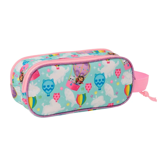 Διπλή Κασετίνα Gabby's Dollhouse Ροζ Sky μπλε 21 x 8 x 6 cm 3D