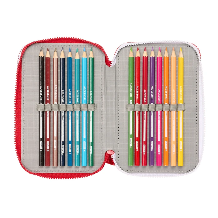 Τριπλή Κσετίνα Sevilla F?tbol Club Κόκκινο 12,5 x 19,5 x 5,5 cm 36 Τεμάχια