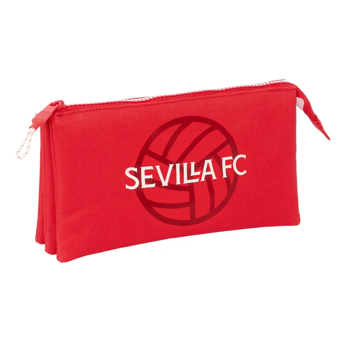 Τριπλή Κασετίνα Sevilla F?tbol Club Κόκκινο 22 x 12 x 3 cm