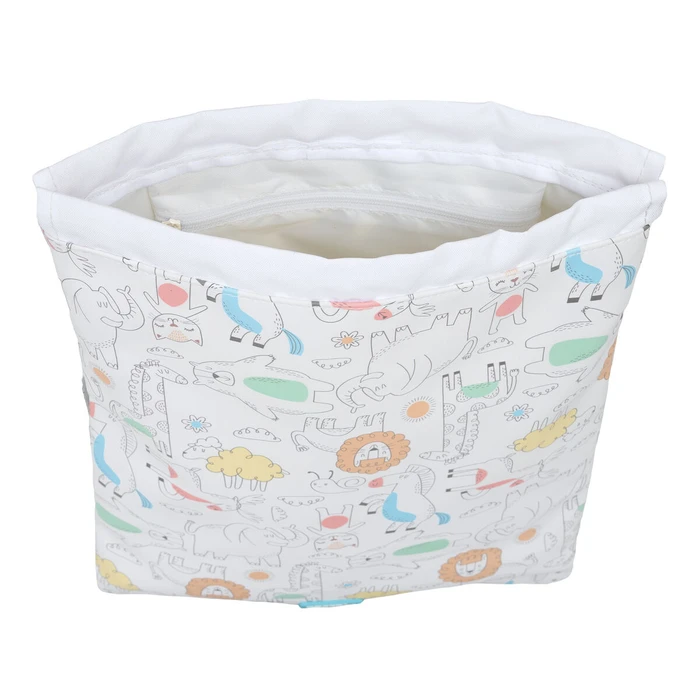 Παιδική Τσάντα με Σχοινιά Safta Zoo Μπεζ 26 x 34 x 1 cm