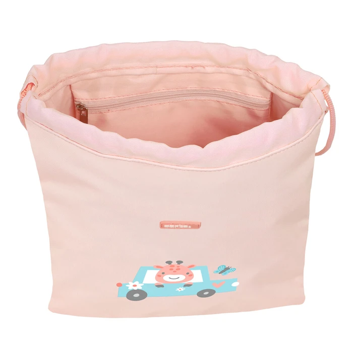 Παιδική Τσάντα με Σχοινιά Safta Jirafa Κοράλι 26 x 34 x 1 cm