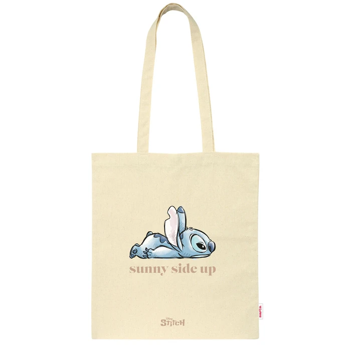 Safta Lilo & Stitch Υφασμάτινη Τσάντα για Ψώνια σε Μπεζ χρώμα