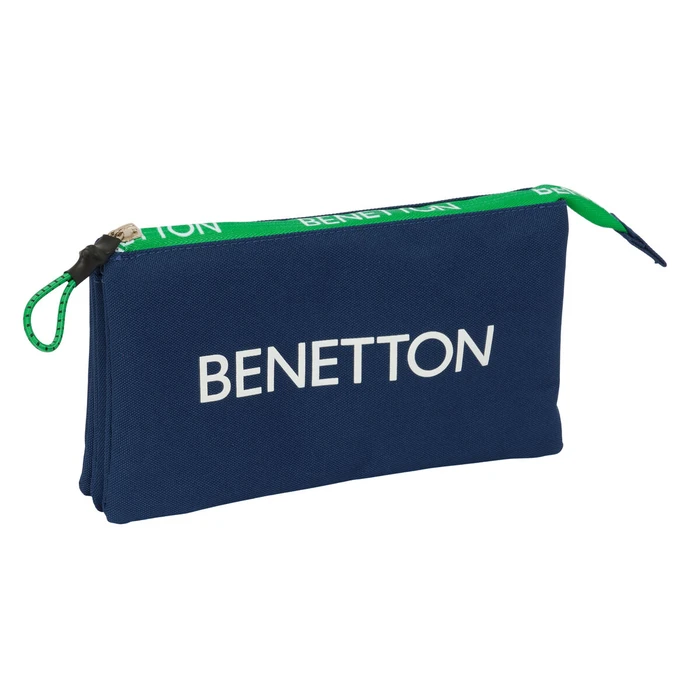 Κασετίνα Benetton Green Ναυτικό Μπλε 22 x 12 x 3 cm