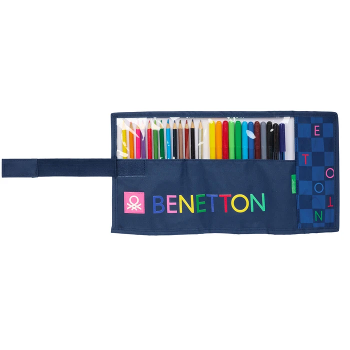 Κασετίνα Benetton Damero Ναυτικό Μπλε 7 x 20 x 7 cm 27 Τεμάχια