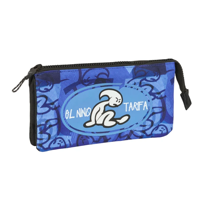 Τριπλή Κασετίνα El Ni?o Roller Μπλε Μαύρο 22 x 12 x 3 cm