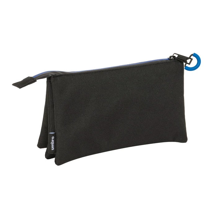 Τριπλή Κασετίνα Kelme Jet black Μαύρο 22 x 12 x 3 cm