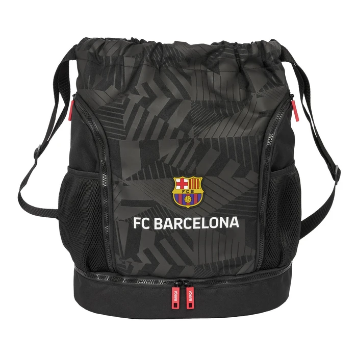 Σχολική Τσάντα με Σχοινιά F.C. Barcelona Black Μαύρο 35 x 40 x 1 cm