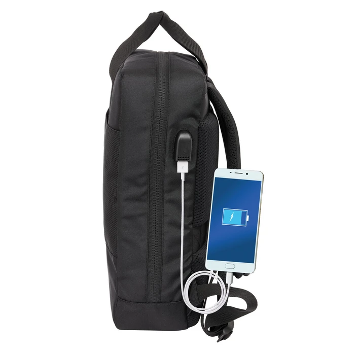 Σχολική Τσάντα Real Madrid C.F. Premium Μαύρο 29 x 39 x 11 cm 13,3"