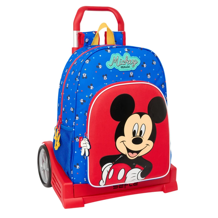 Σχολική Τσάντα με Ρόδες Mickey Mouse Clubhouse Good day Μπλε 33 x 42 x 14 cm