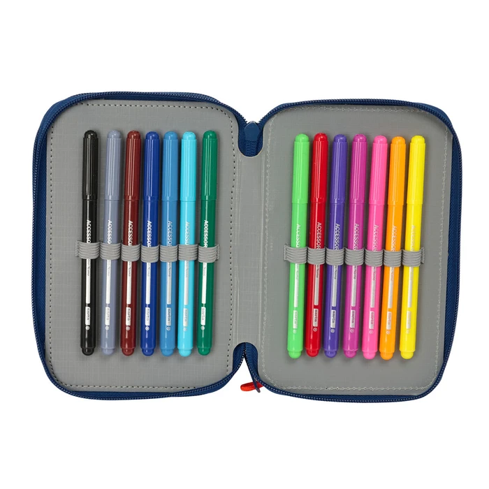 Κασετίνα με Aξεσουάρ Super Mario Trick Κόκκινο Σκούρο μπλε 12,5 x 19,5 x 5,5 cm 37 Τεμάχια