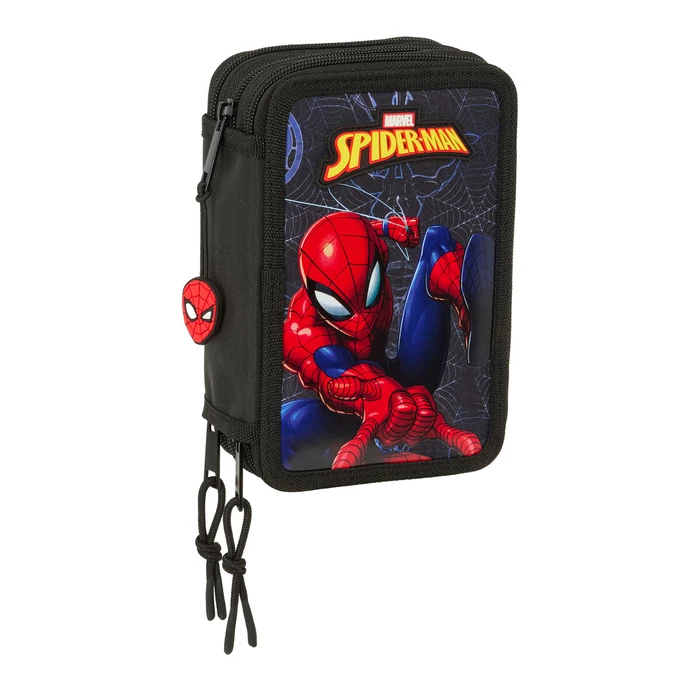 Κασετίνα με Aξεσουάρ Spider-Man Attack Μαύρο 12,5 x 19,5 x 5,5 cm 37 Τεμάχια