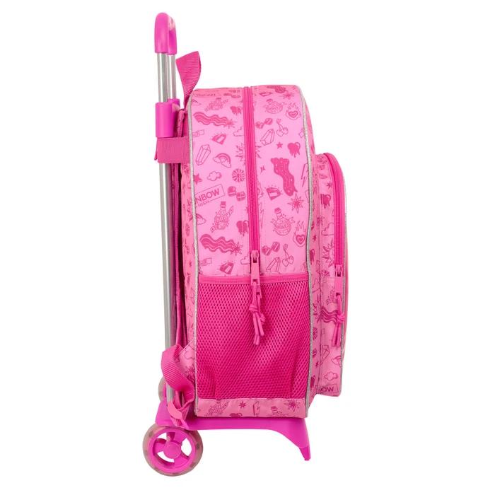 Σχολική Τσάντα με Ρόδες Rainbow High Shine Πολύχρωμο 33 x 42 x 14 cm