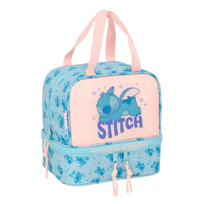 Τσάντα Γεύματος Lilo & Stitch Ohana Μπλε Ροζ 20 x 20 x 15 cm