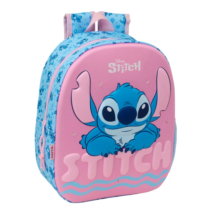 Σχολική Τσάντα Lilo & Stitch Ροζ Ανοιχτό Μπλε 27 x 33 x 10 cm