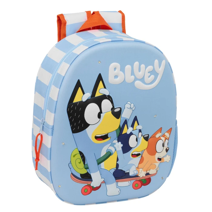 Σχολική Τσάντα Bluey Λευκό Ανοιχτό Μπλε 27 x 33 x 10 cm