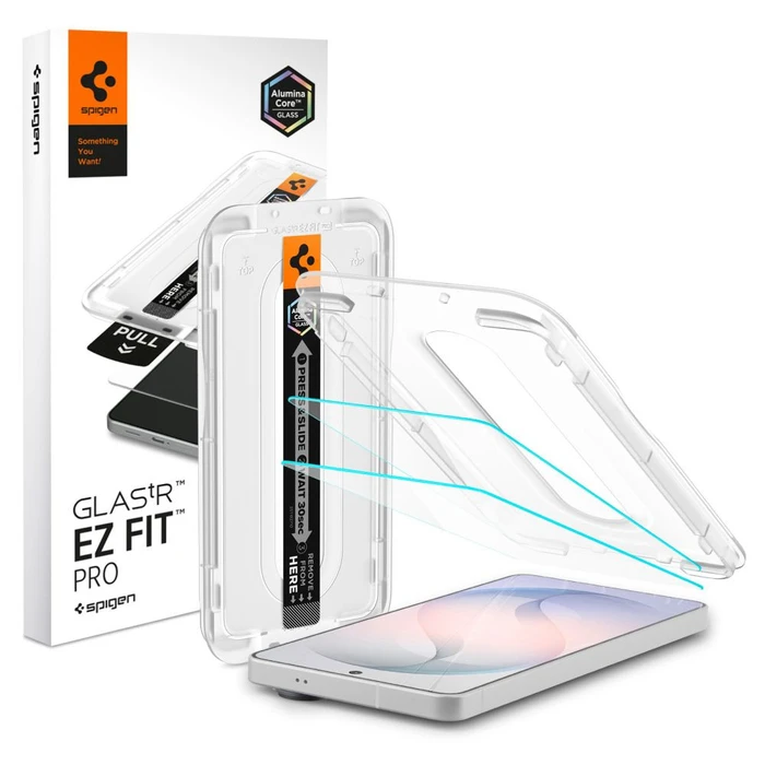 Spigen Glas.tr ez Fit Pro AluminaCore Anti Reflection Samsung Galaxy S26 Clear [2 PACK]
