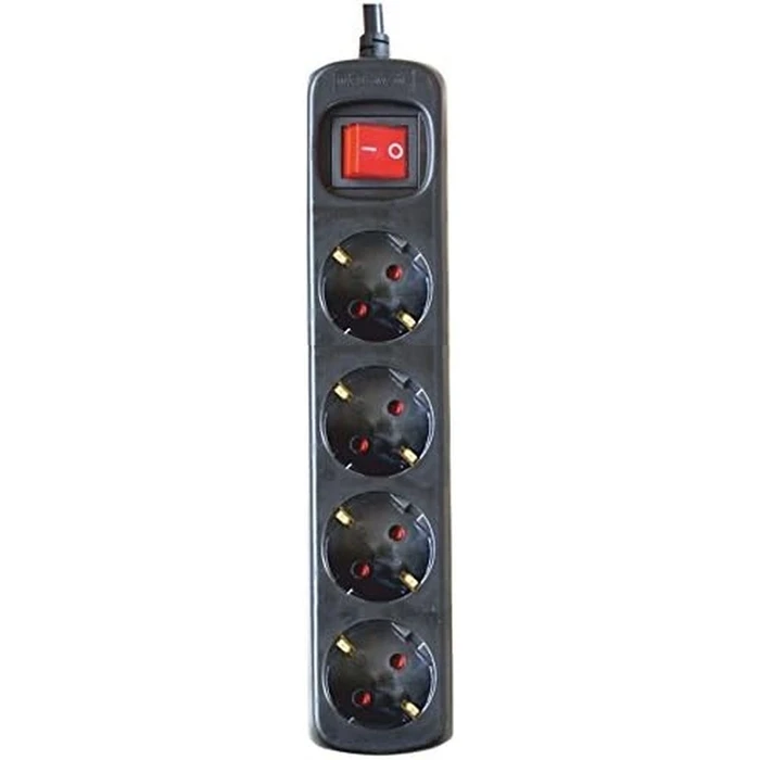 Silver Electronics Power Strip 9644 Black