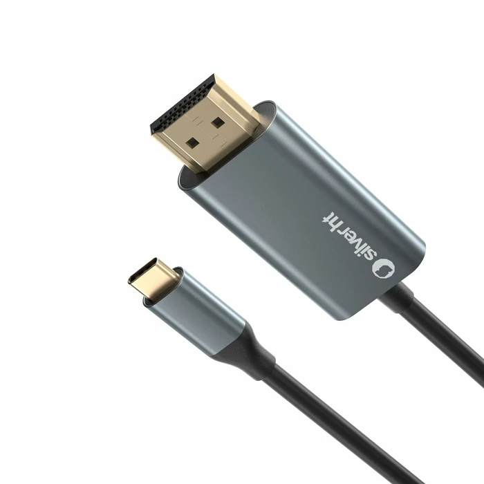 Silver HT Καλώδιο USB-C σε HDMI LOGAN Μαύρο