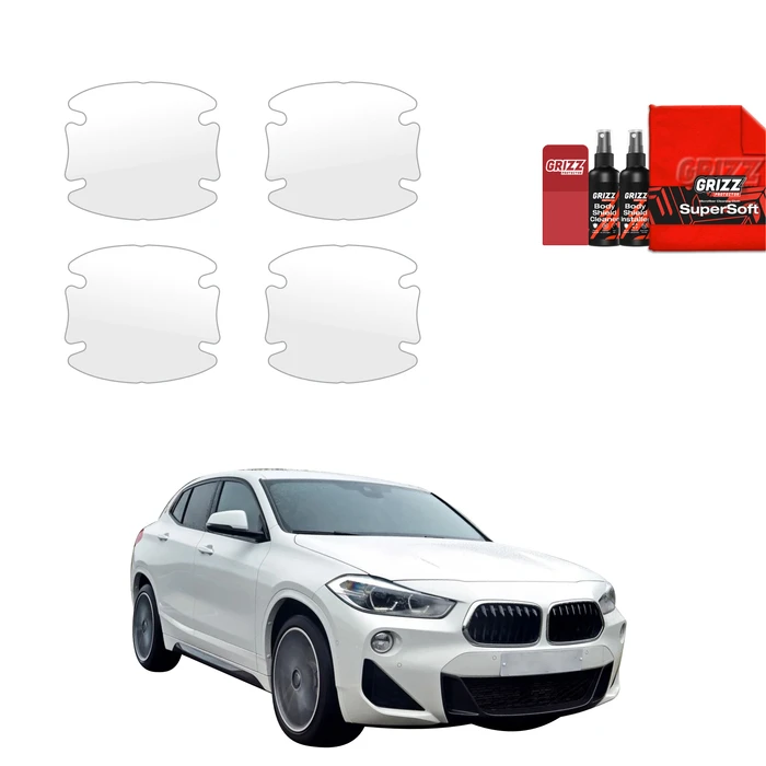 GrizzGlass BodyShield Protective Film For Door Handles BMW X2 (2017-2023) [4in1]