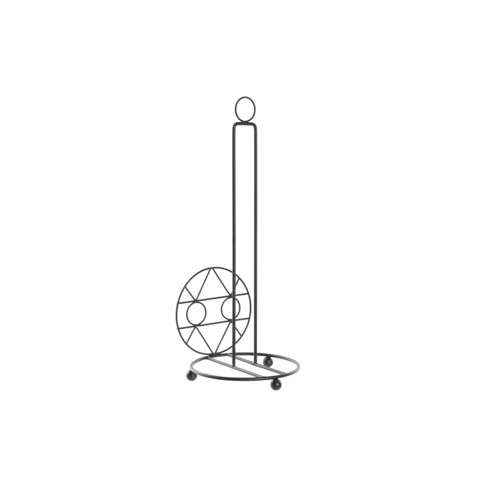 Βάση Χαρτιού Κουζίνας DKD Home Decor Μαύρο Μέταλλο 15,5 x 15,5 x 39,5 cm