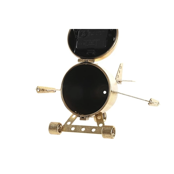 Bordklokke DKD Home Decor Αεροπλάνο Κρυστάλλινο Ασημί Χρυσό Σίδερο (23 x 16 x 13 cm) (x2)