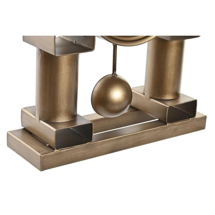 Bordklokke DKD Home Decor Κρυστάλλινο Μαύρο Χρυσό Σίδερο (25 x 8 x 31 cm)